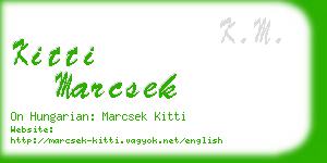 kitti marcsek business card